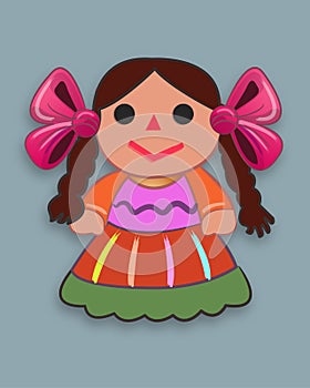 Mexican traditional cartoon doll