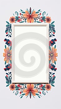 Mexican traditional pattern ethnic embroidery background