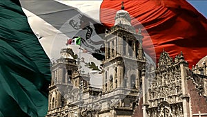 Mexican tricolor flag