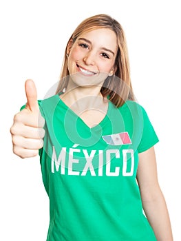 Mexicano una mujer desplegado pulgar arriba 