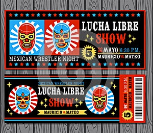 Mexican wrestler set. Lucha Libre