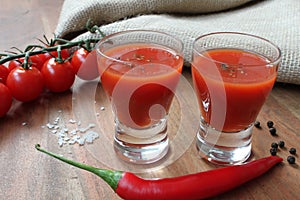 Mexicans - beverage with tomatoes and spices like chillies