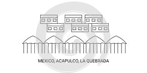 Mexico, Acapulco, La Quebrada, travel landmark vector illustration photo