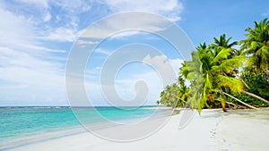 Mexico beach landscape. Background sea beach vacation.