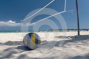 Mexico on beach net ball