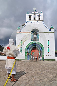 Mexico, Chiapas. San Juan de Chamula, the church