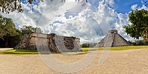 Mexico, Chichen Itza - KukulcÃ¡n pyramid with Venus Platform