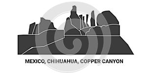 Mexico, Chihuahua, Copper Canyon, travel landmark vector illustration photo