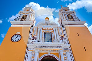 Mexico, Cholula, Our lady of Remedies catholic church built on top of pyramid in Puebla state