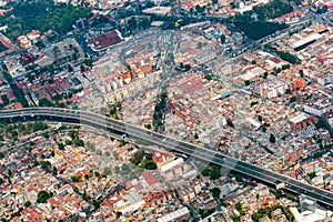 Mexico city aerial view cityscape panorama