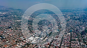 Mexico city aerial view cityscape panorama