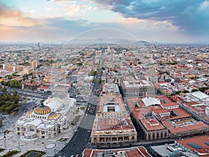 Mexico city aerial view from Torre Latinoamericana