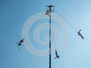 Danza de los Voladores Dance of the Flyers, Palo Volador flying pole, ceremony, ritual