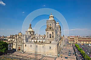 Mexico city central Zocalo plaza and streets photo