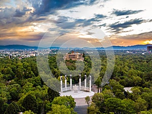 Mexico City - Chapultepec panoramic view - sunset photo