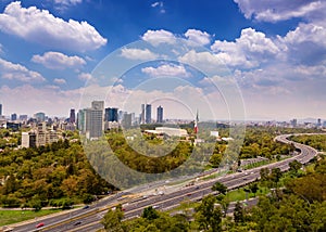Mexico City Chapultepec panoramic view