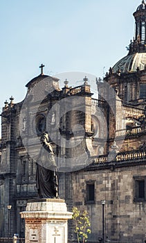 The statue in front of Catedral Metropolitana photo