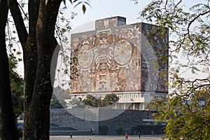 MEXICO CITY, MEXICO - Jan 08, 2020: Central Library of UNAM (National Autonomous University of Mexico photo