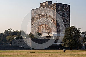 MEXICO CITY, MEXICO - Jan 08, 2020: Central Library of UNAM (National Autonomous University of Mexico photo