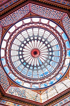 Mexico City, Mexico - January 25, 2019. Kiosco Morisco - kiosk structure in Alameda Park photo