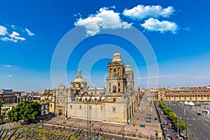 Mexico City, Metropolitan Cathedral of the Assumption of Blessed Virgin Mary into Heavens â€“ a landmark Mexican cathedral on the
