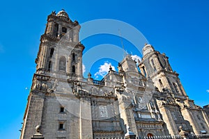 Mexico City, Metropolitan Cathedral of the Assumption of Blessed Virgin Mary into Heavens â€“ a landmark Mexican cathedral on the