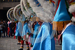 Mexico City, Mexico-December 9, 2018:Pilgrims Celebrate The Festivities at the Basilica of Guadalupe