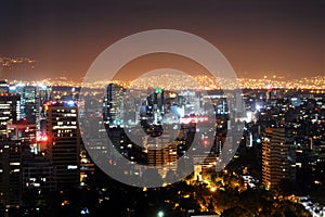 México la ciudad por la noche 