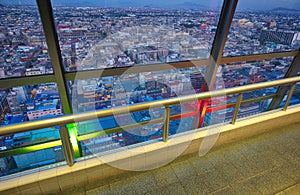 Mexico City panoramic view from observation deck