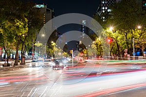 Mexico City, Reforma Avenue, Nigh Scene