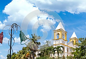 Mexico, colonial streets and colorful architecture of San Jose del Cabo in historic center