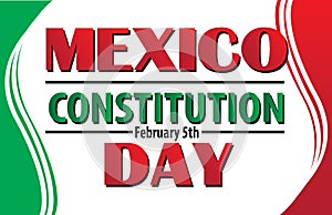 Mexico Constitution Day with Mexican Flag photo