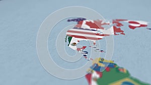 Mexico Country Border 3D visualization with Modern Map and Flag Outline