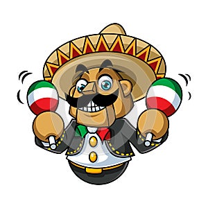 Mexico Danza Mascot Design Vector photo