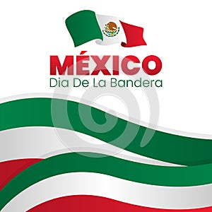 Mexico Dia de la Bandera for Mexican Flag Day colorful template photo
