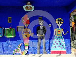 Mexico dios de muertos wall painting surf town