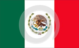 Mexico Flag Design Vector