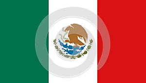 Mexico flag icon in flat style. Mexican national sign vector illustration. Politic business concept