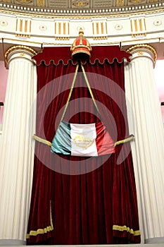 Mexico flag in Nationalal Palace from Mexico