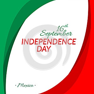 Mexico flag theme Independence Day of Mexico September 16 against the background of the national flag of Mexico