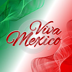 Mexico flag theme Viva Mexico against the background of the national flag MexiÑo Bright background on Independence Day of Mexico