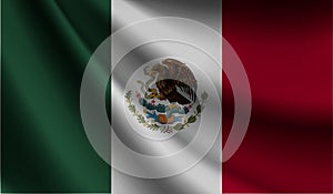 Mexico flag waving. background for patriotic and national design. illustration