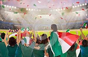 Mexico football team supporter on stadium