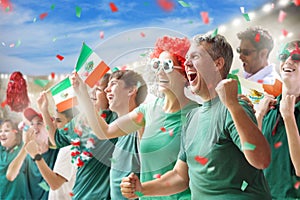 Mexico football team supporter on stadium