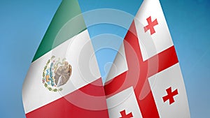 Mexico and Georgia two flags