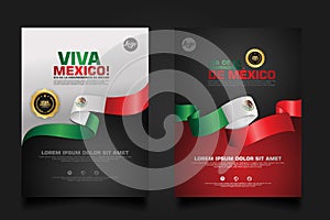 Mexico happy Independence Day background template