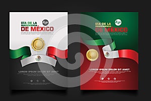 Mexico happy Independence Day background template