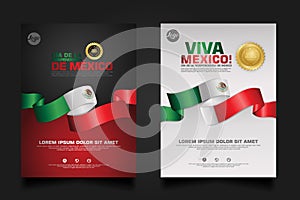 Mexico happy Independence Day background template