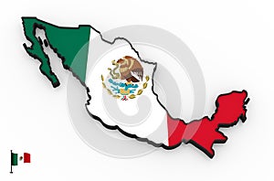 Mexico high detailed 3D map