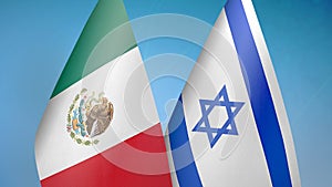 Mexico and Israel two flags